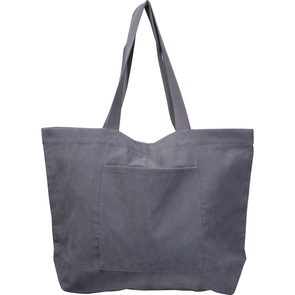 Polyester corduroy shopper