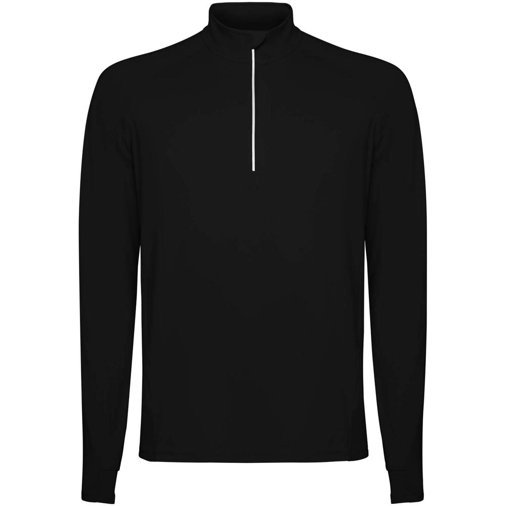 Estambul herensweater met lange mouwen en halve rits - kopen of bedrukken - Zwart