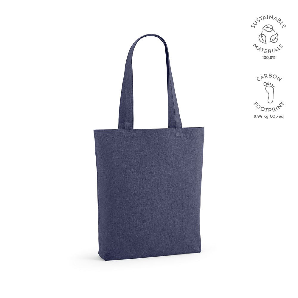 Logan boodschappentas gerecycled katoen 280 gsm - voor bedrijven en relatiegeschenken - Marineblauw