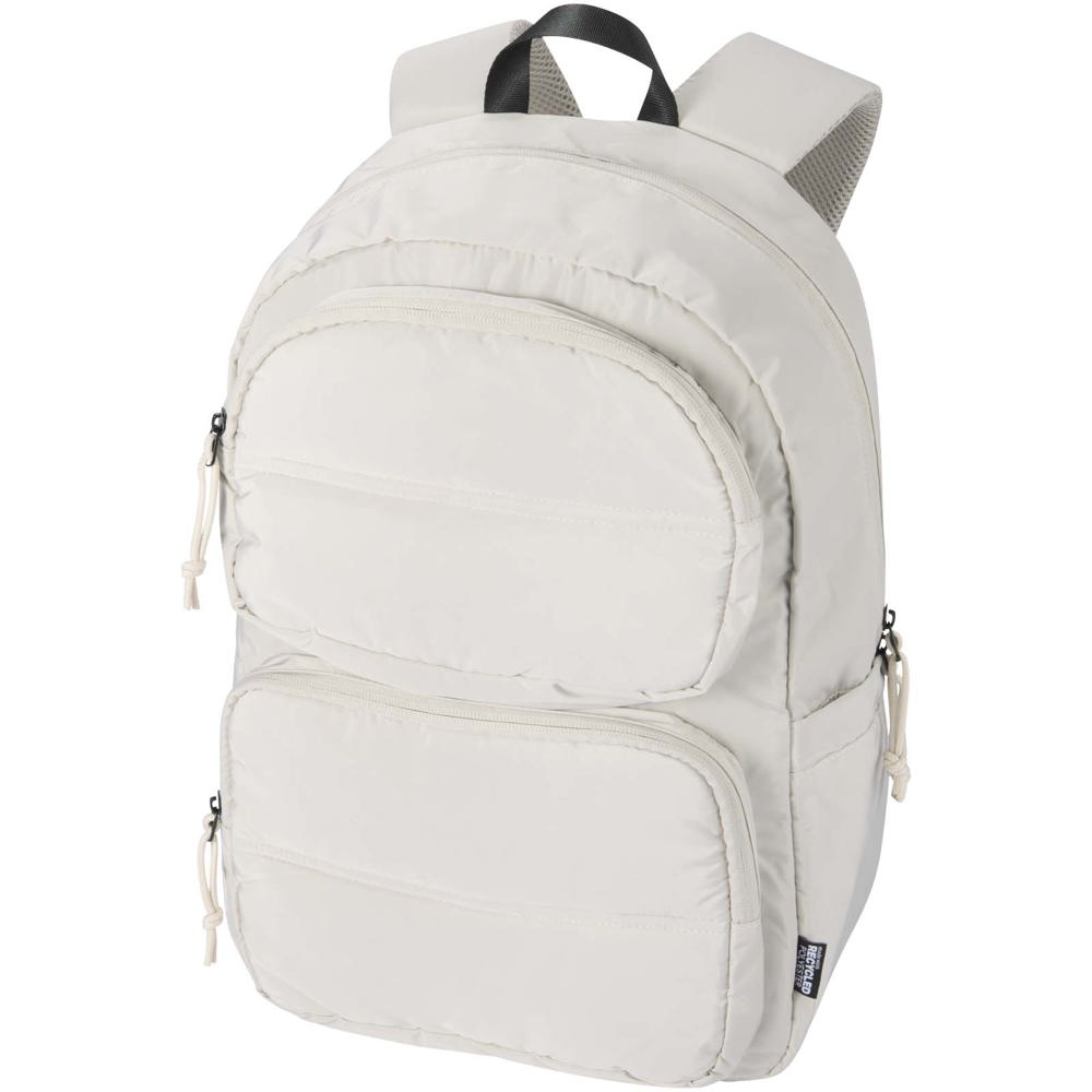 Puffer 15,6" GRS gerecycleerde laptoptas 18L - bedrukt of onbedrukt verkrijgbaar - Zandsteen