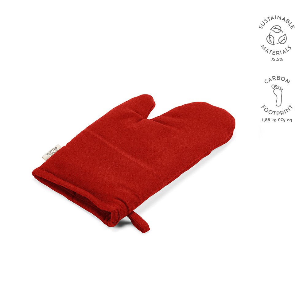 Titiaan Keukenhandschoen Gerecycled Katoen 220 gsm - kopen of bedrukken - rood