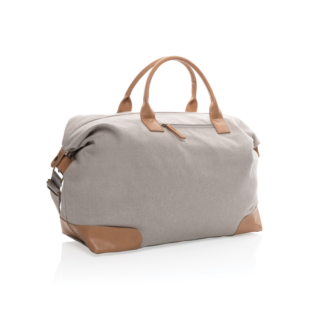 Impact AWARE™ 16 oz. rcanvas large weekendtas - met logo of onbedrukt bestellen - grijs (± PMS 7538)