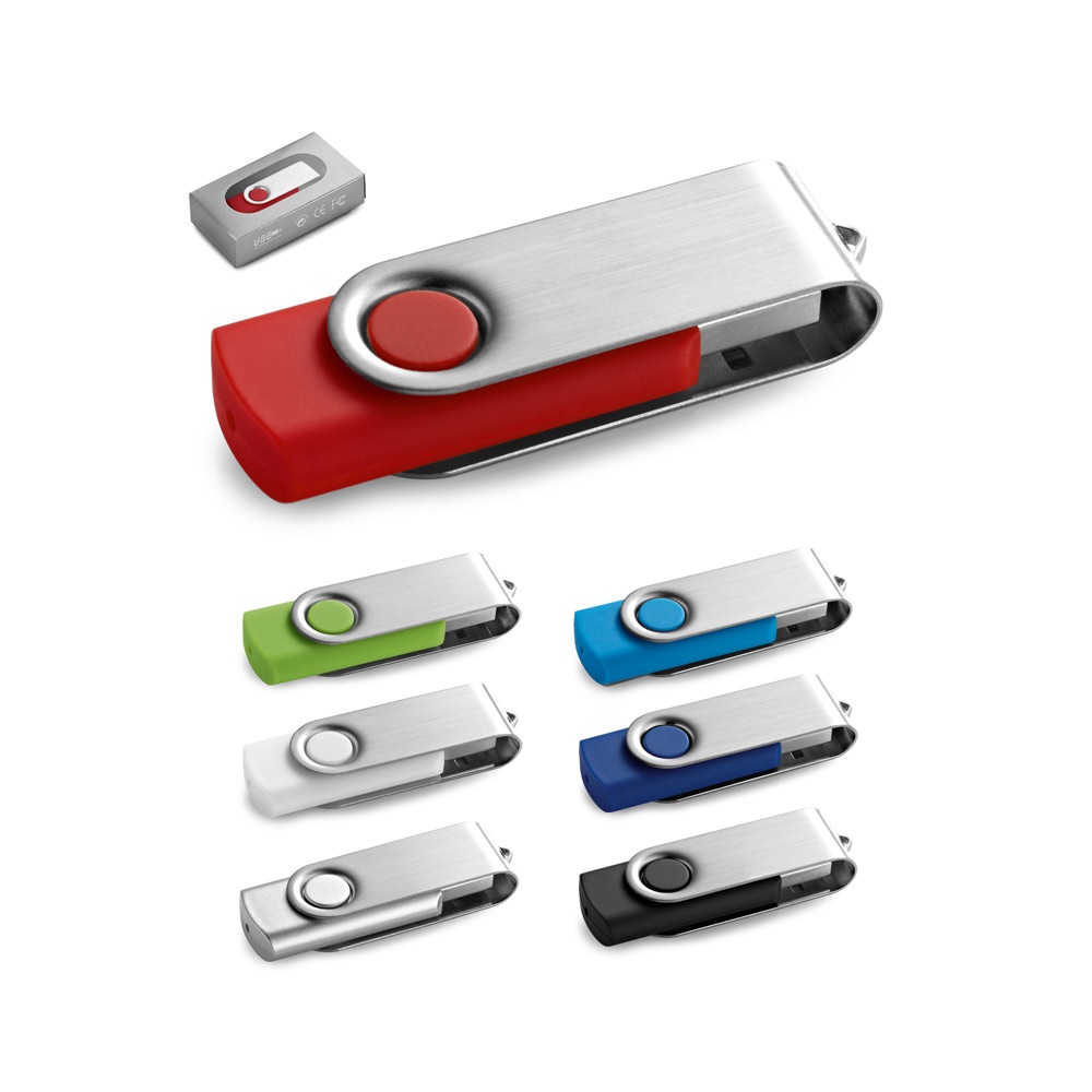 CLAUDIUS 16GB. 16 GB USB-stick met metalen clip - kopen of bedrukken