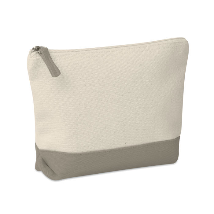 KLEUREN - 2-Kleurige katoenen toilettas