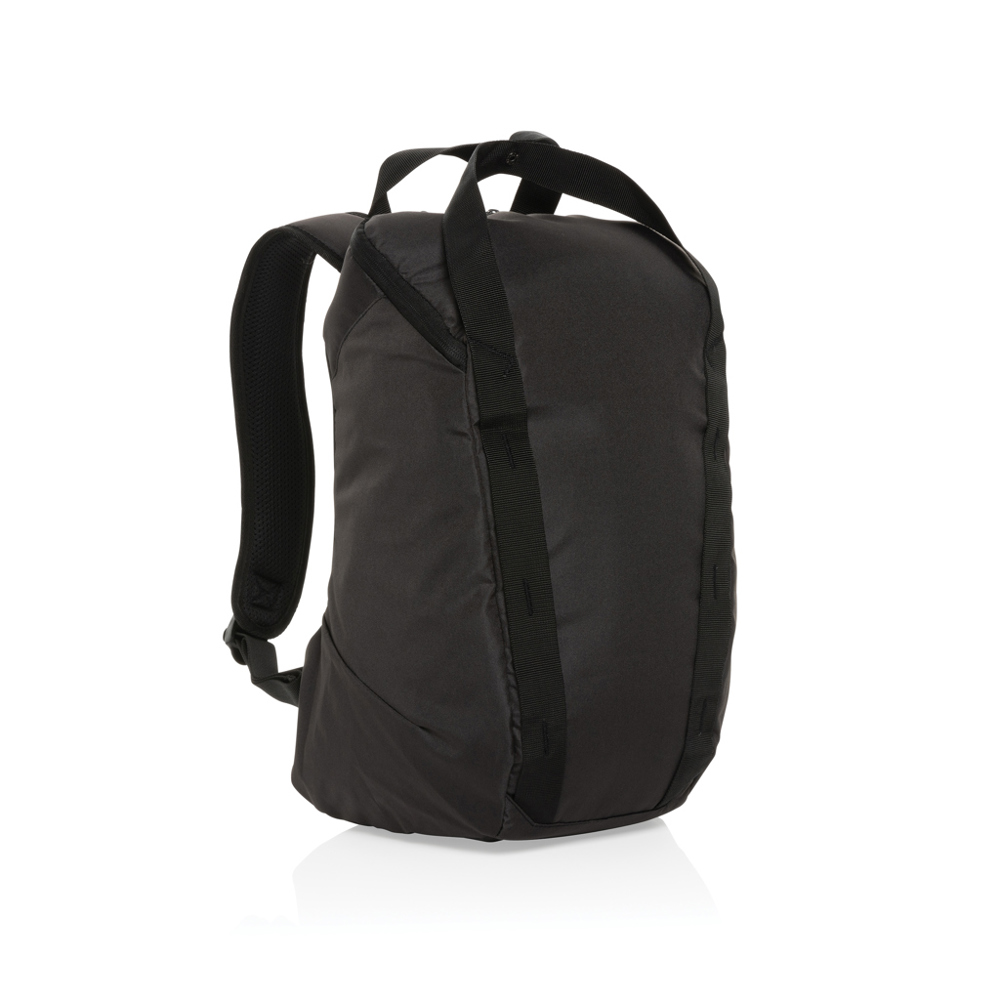 Sienna AWARE™ RPET everyday 14" laptop rugzak - voor bedrijven en relatiegeschenken - zwart (± PMS Black)