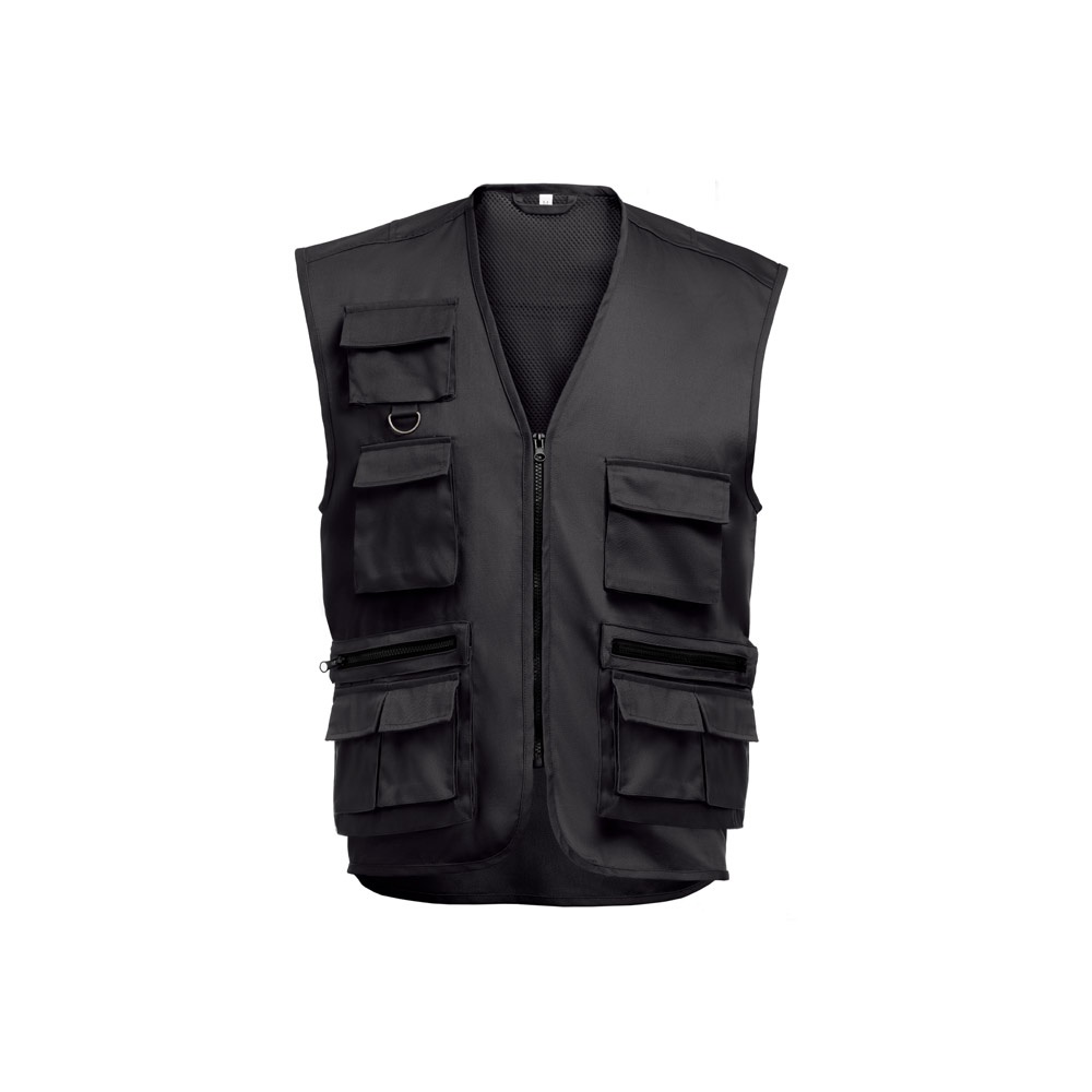THC PIXEL. Vest (200 g/m²) in polyester en katoen - met logo of onbedrukt bestellen - Zwart