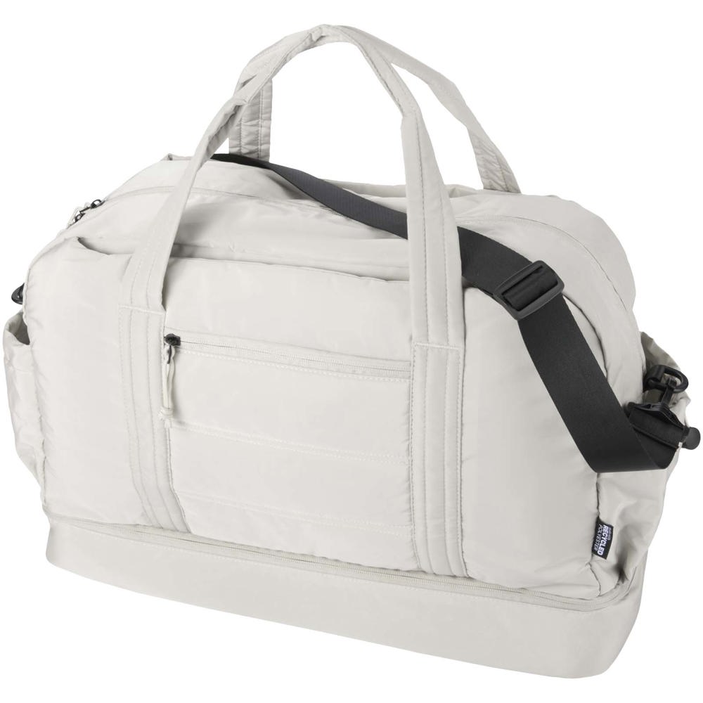 Puffer GRS gerecycleerde duffelbag met geïsoleerde bodem 30L - bedrukt of onbedrukt verkrijgbaar - Zandsteen
