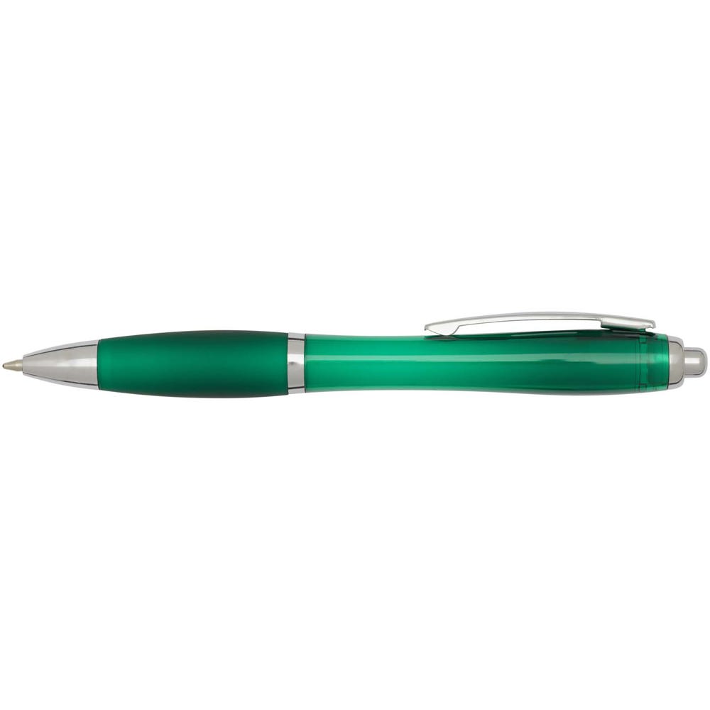 Nash RCS balpen van gerecycled plastic met gekleurde behuizing en grip (zwarte inkt)
