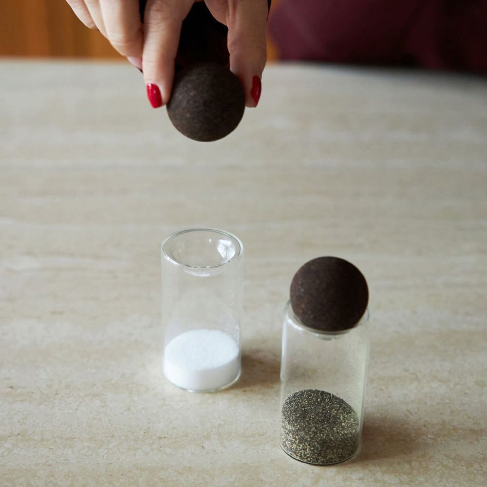 Sagaform Nature zout/peper potjes met kurkstoppers 2 st.
