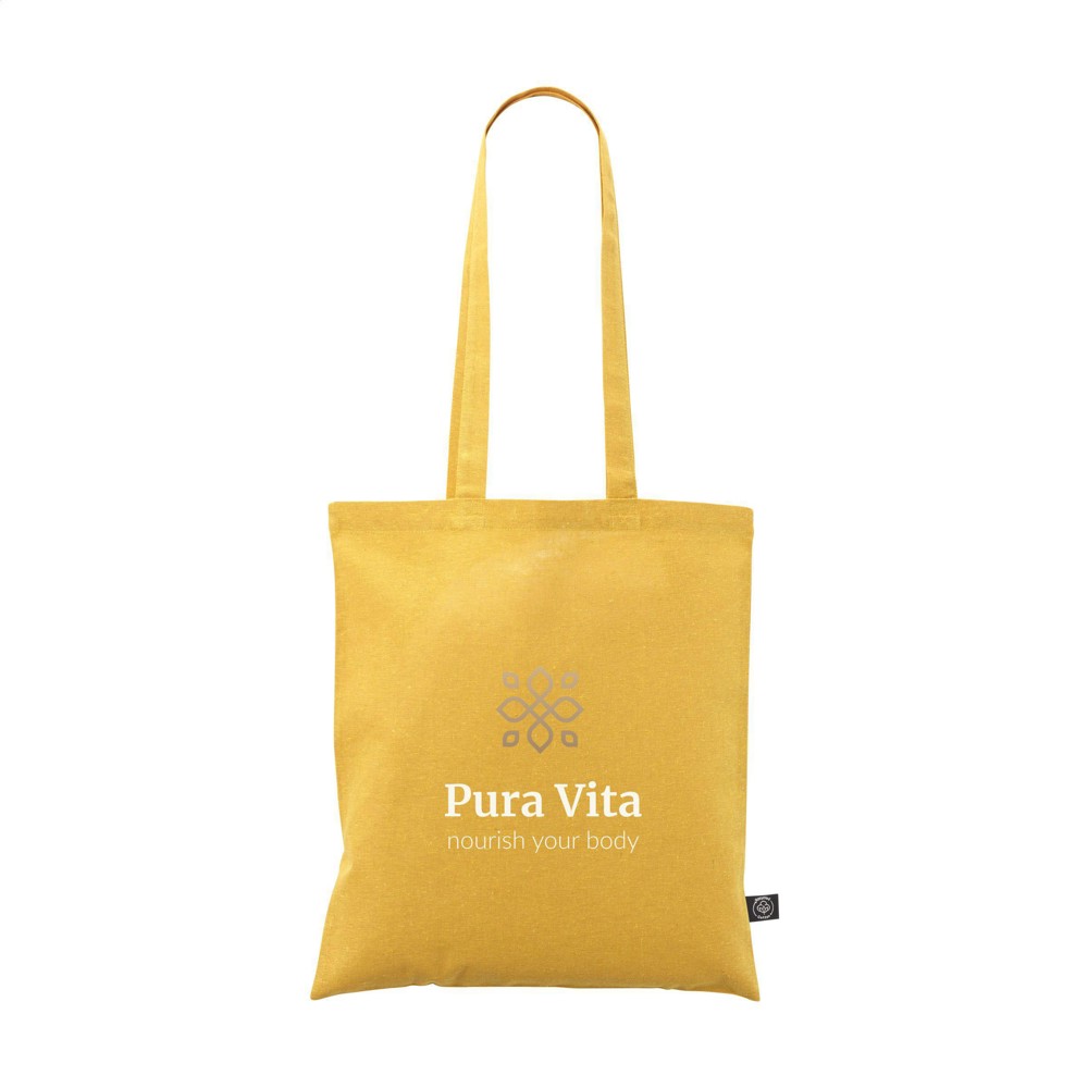 Shoppy Colour Bag GRS Recycled Cotton (150 g/m²) tas - okergeel