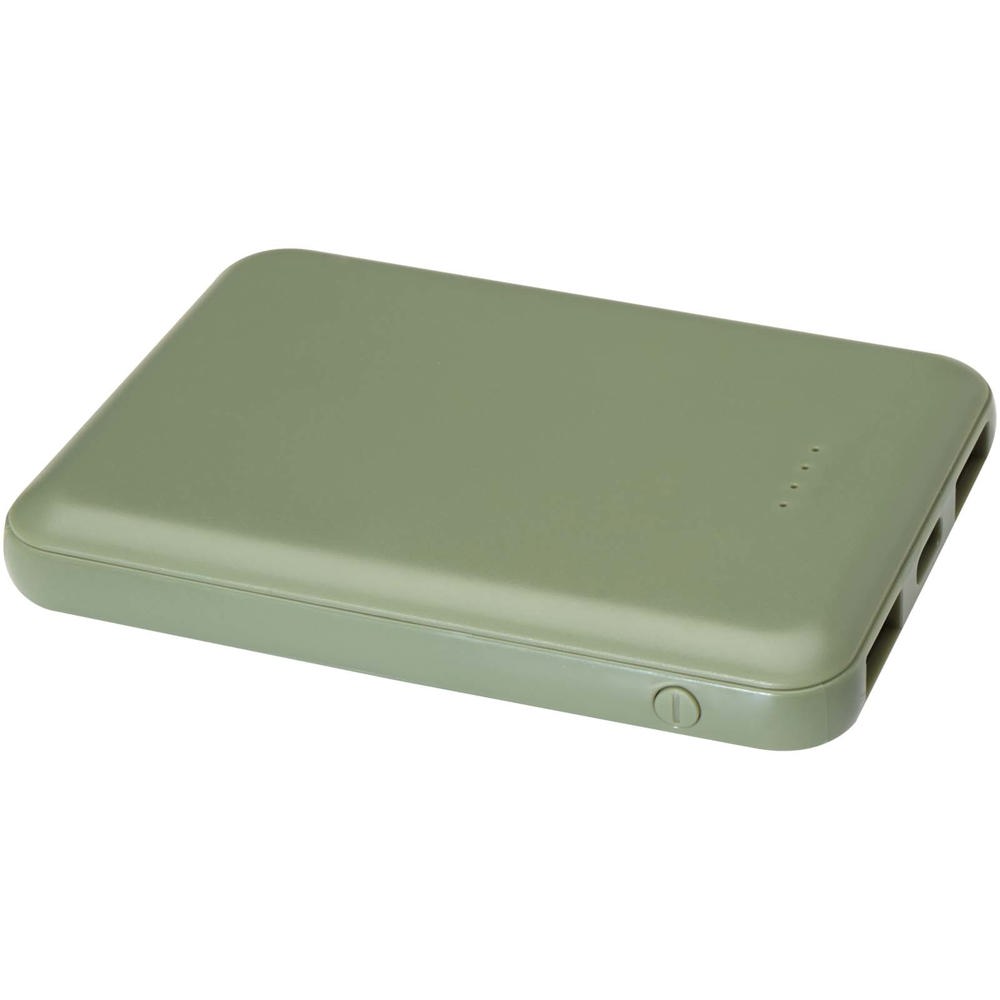Asama type-C powerbank van 5000 mAh van gerecycled plastic - met logo of onbedrukt bestellen - Gemêleerd groen