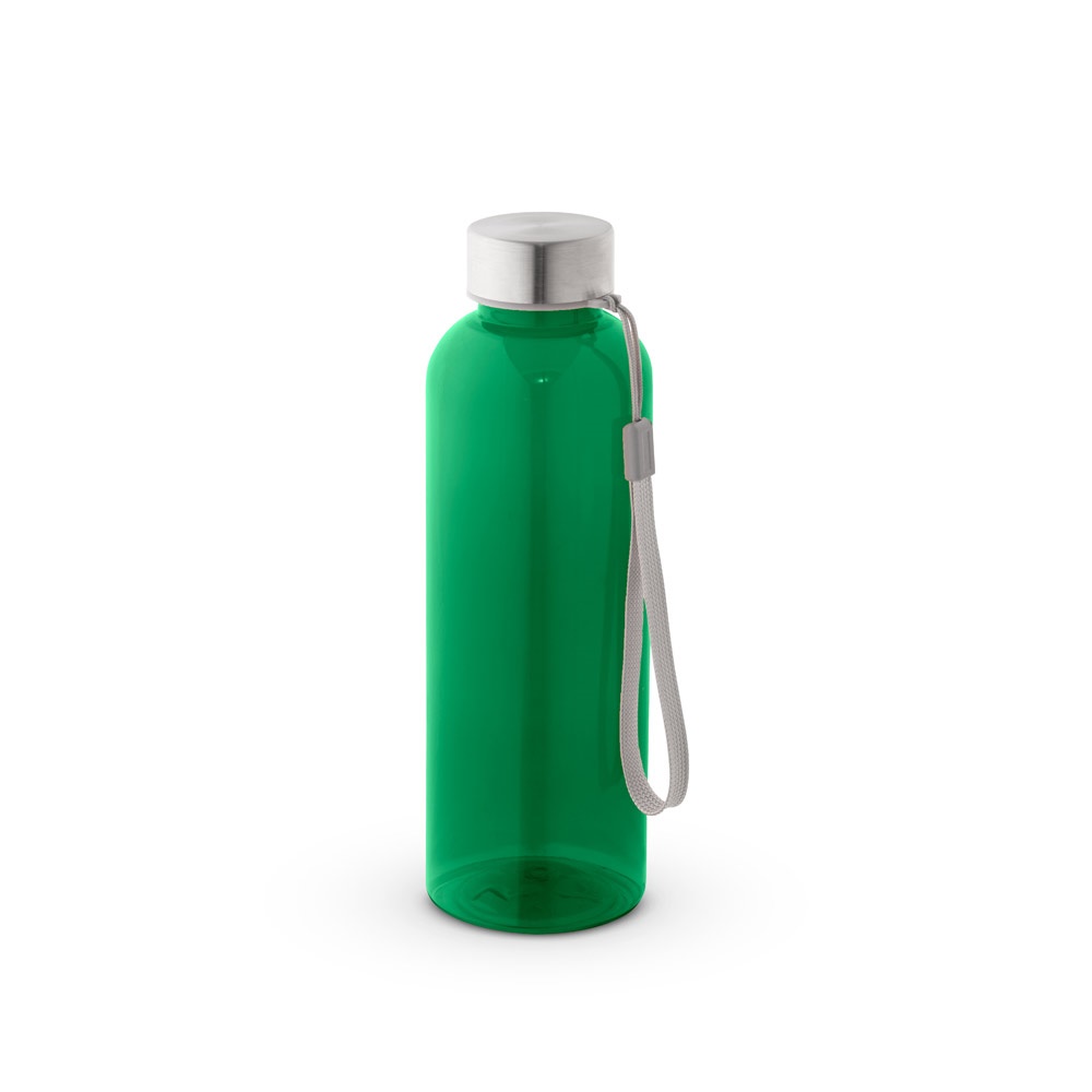 ENDERS M. Gerecycled PET (100% rPET) fles met glanzende doorschijnende afwerking 600 mL - bedrukt of onbedrukt - groen