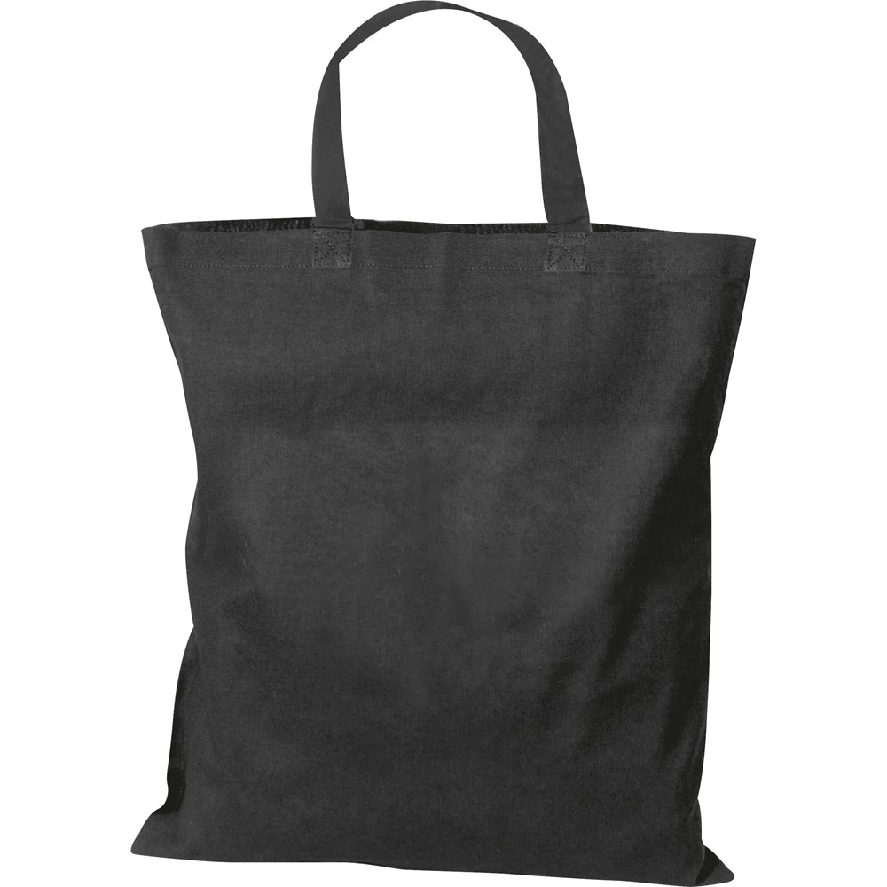 Katoenen tas met korte hengsels - voor bedrijven en relatiegeschenken - Zwart