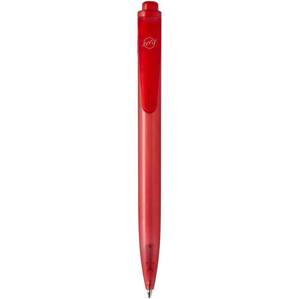 Thalaasa balpen van ocean bound plastic (zwarte inkt) - met logo of onbedrukt bestellen - rood