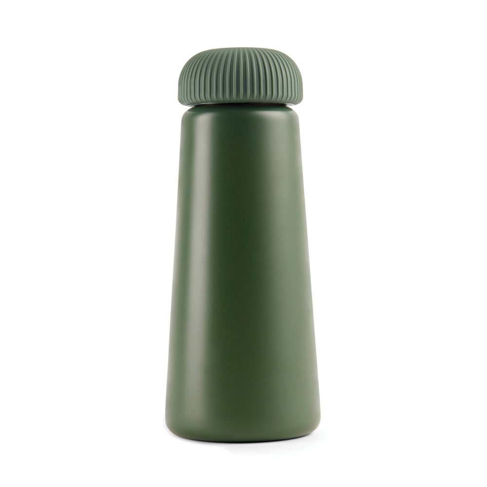 VINGA Erie RCS stalen vacuümfles 450ML - met logo of onbedrukt bestellen - groen (± PMS 2409C)