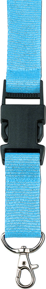 Polyester (300D) keycord Bobbi - met logo of onbedrukt bestellen - Lichtblauw