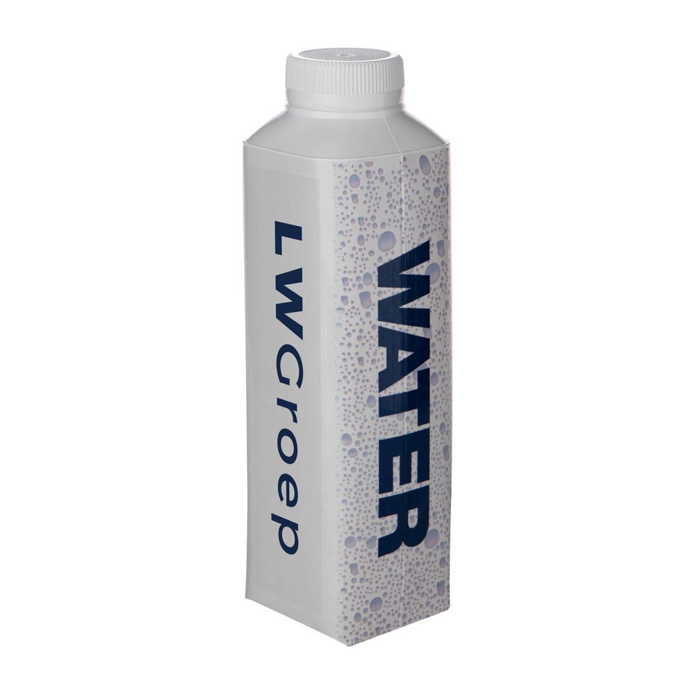EARTH Water Tetra Pak 500 ml - bedrukt of onbedrukt verkrijgbaar - Wit/Blauw