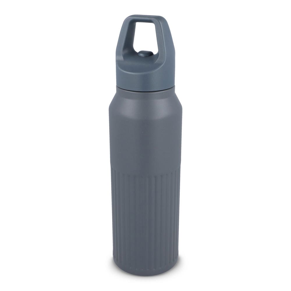 Thermofles met Easy-Click dop - met logo of onbedrukt bestellen - Grijs