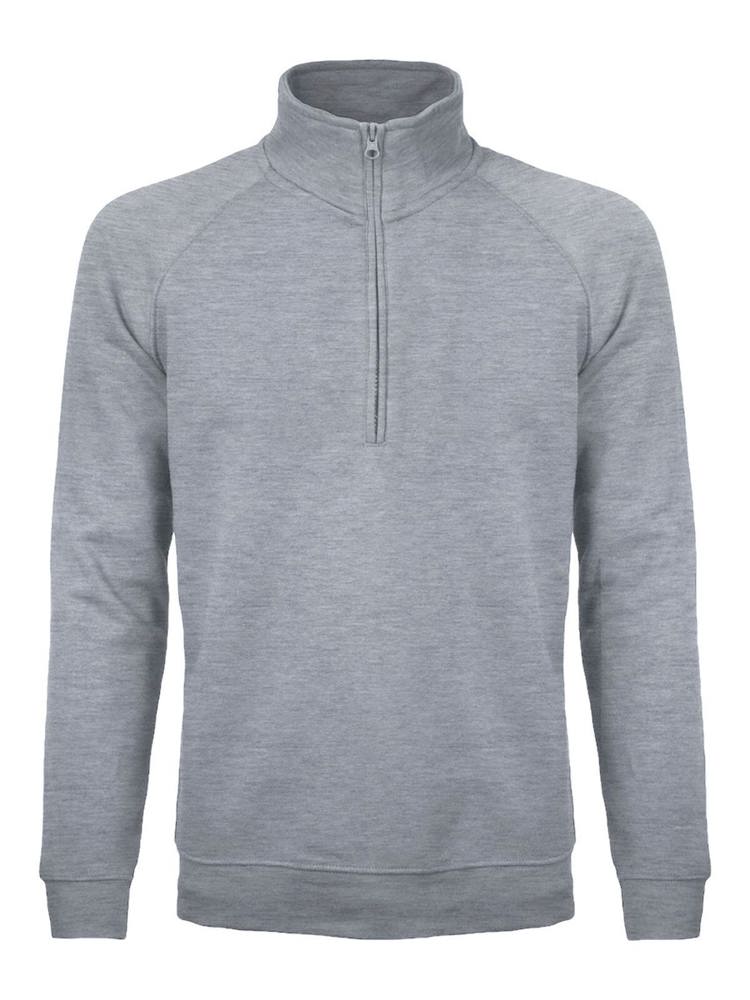 BS Sirio half zip sweater, 280 gr/m² - kopen of bedrukken - Grijs melee (PMS Cool Grey 7C)