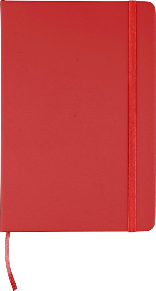 Gerecyclede PU notitieboek Eva - met logo of onbedrukt bestellen - rood
