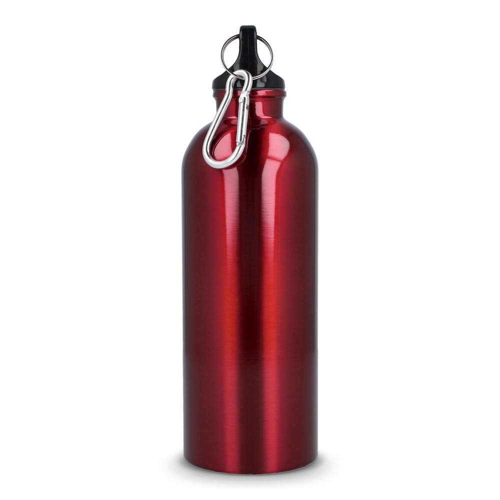 Gerecycled RVS Enkelwandige fles met Karabijnhaak 500ml