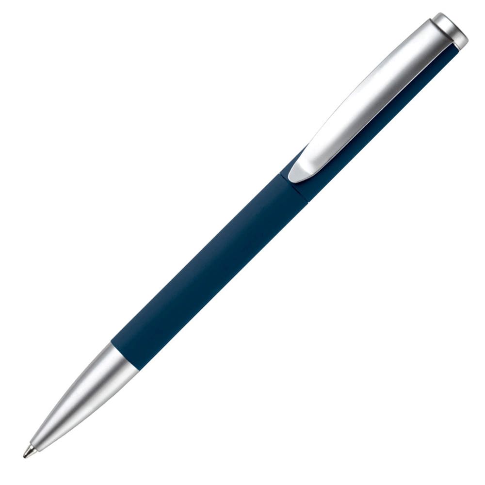 Balpen metaal Modena soft touch - bedrukt of onbedrukt verkrijgbaar - donkerblauw