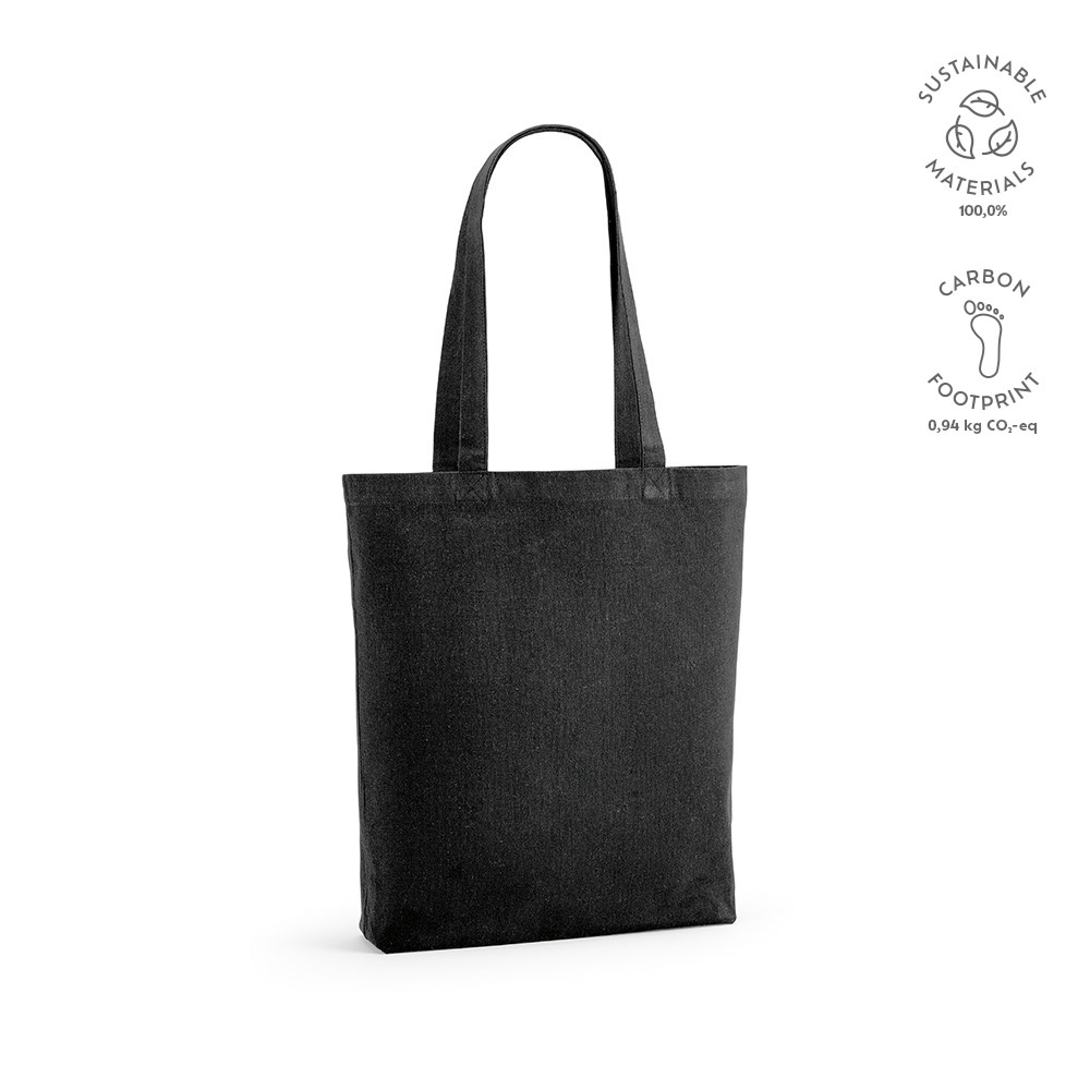 Logan boodschappentas gerecycled katoen 280 gsm - voor bedrijven en relatiegeschenken - zwart