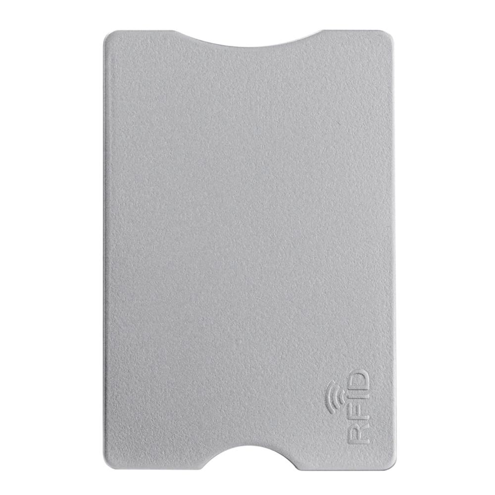 RFID kaarthouder hardcase - bedrukt of onbedrukt verkrijgbaar - zilver