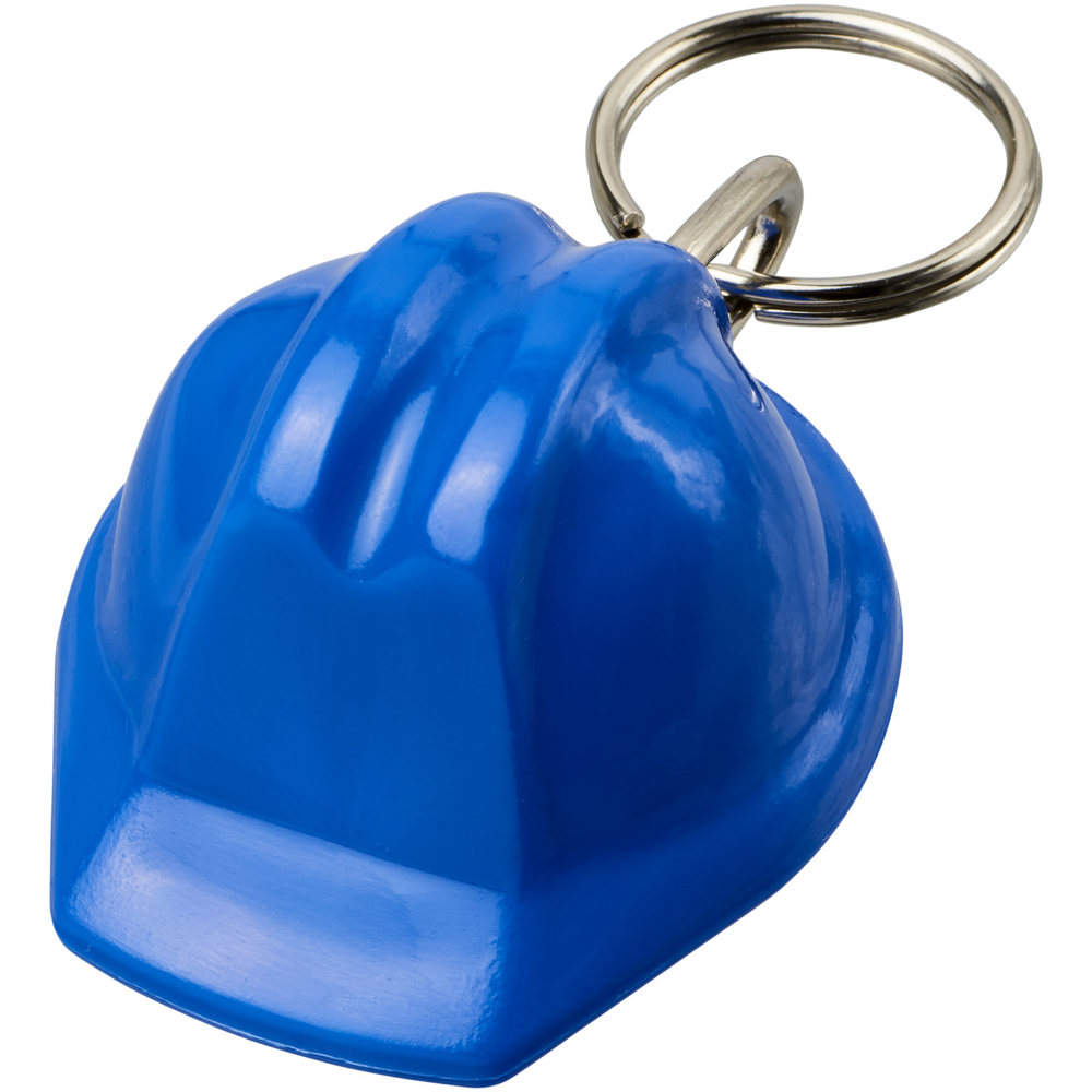 Kolt gerecyclede sleutelhanger in de vorm van een harde hoed - bedrukt of onbedrukt verkrijgbaar - blauw