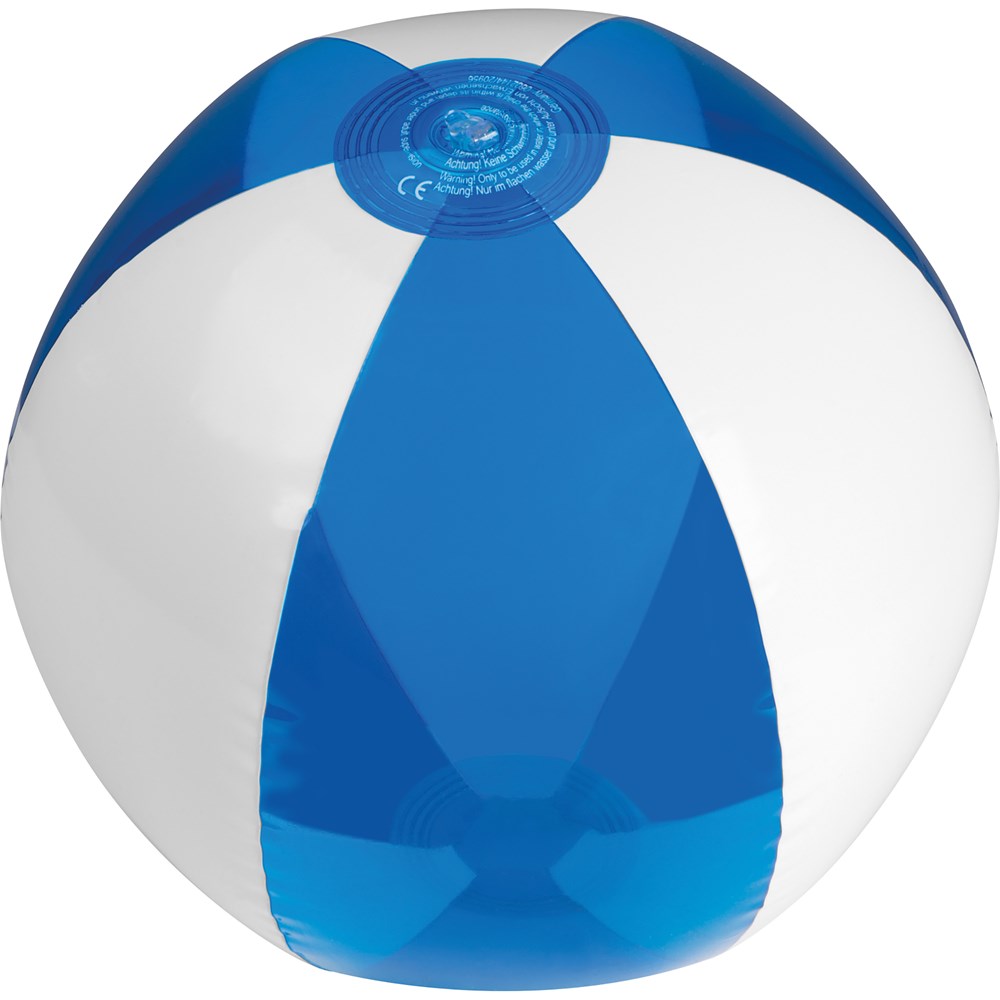 Strandbal bicolor - met logo of onbedrukt bestellen - blauw
