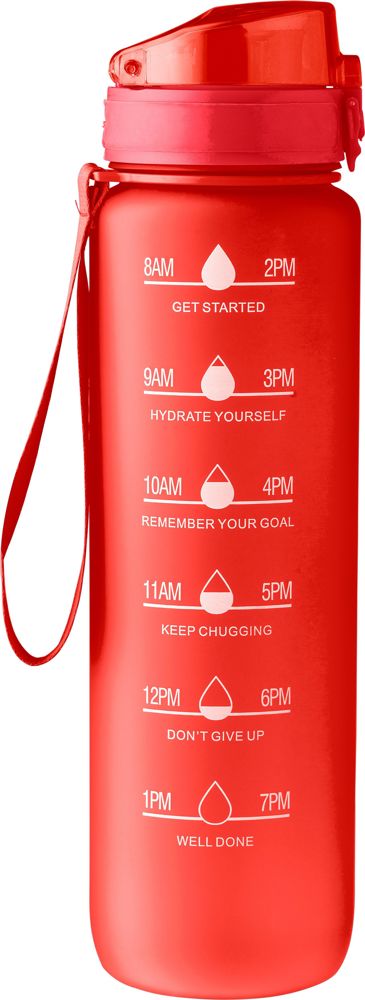 rPET drinkfles (1000 ml) Brinley - bedrukt of onbedrukt verkrijgbaar - rood