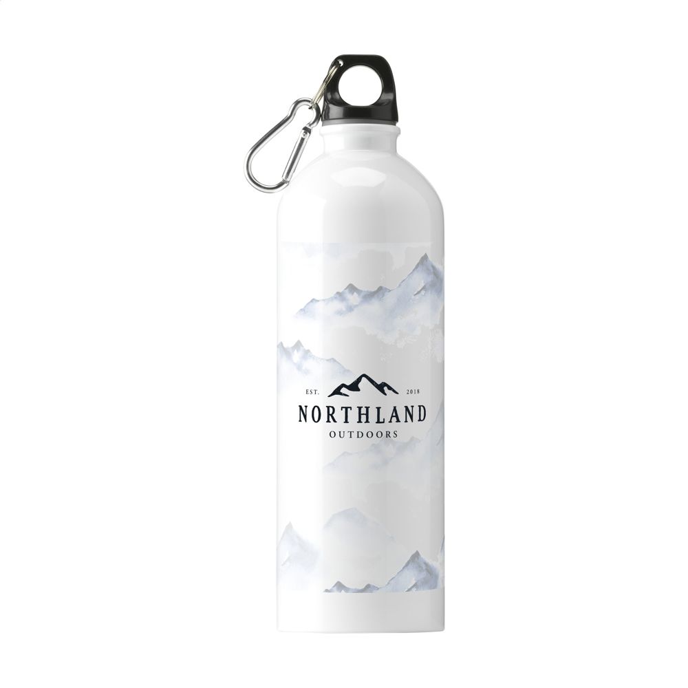 SteelForce RCS Recycled Steel Bottle 750 ml - met logo of onbedrukt bestellen - wit