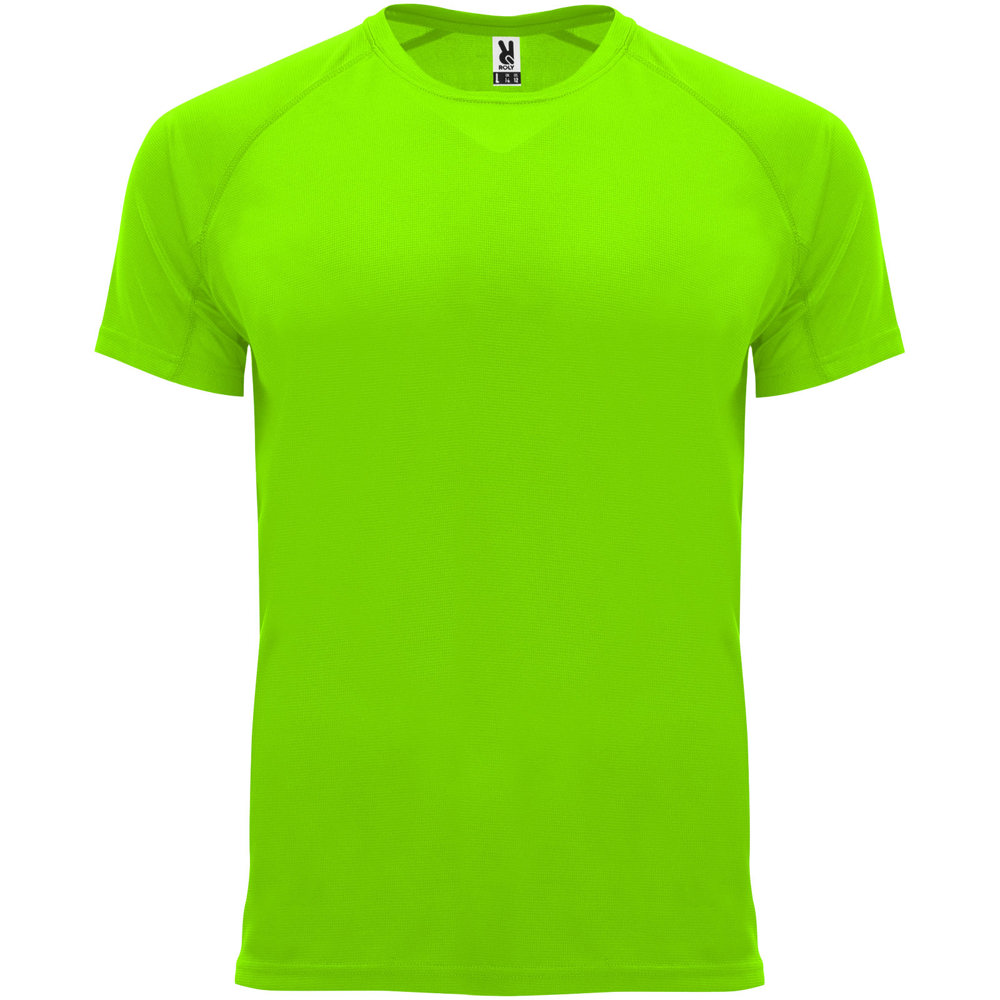Bahrain sportshirt met korte mouwen voor heren - bedrukt of onbedrukt verkrijgbaar - Fluor groen