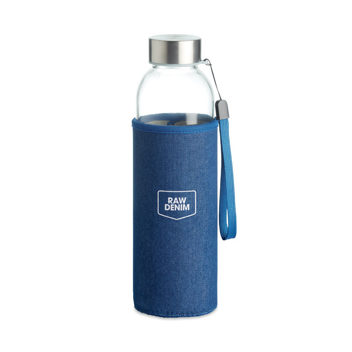 UTAH DENIM - Glazen drinkfles in tasje