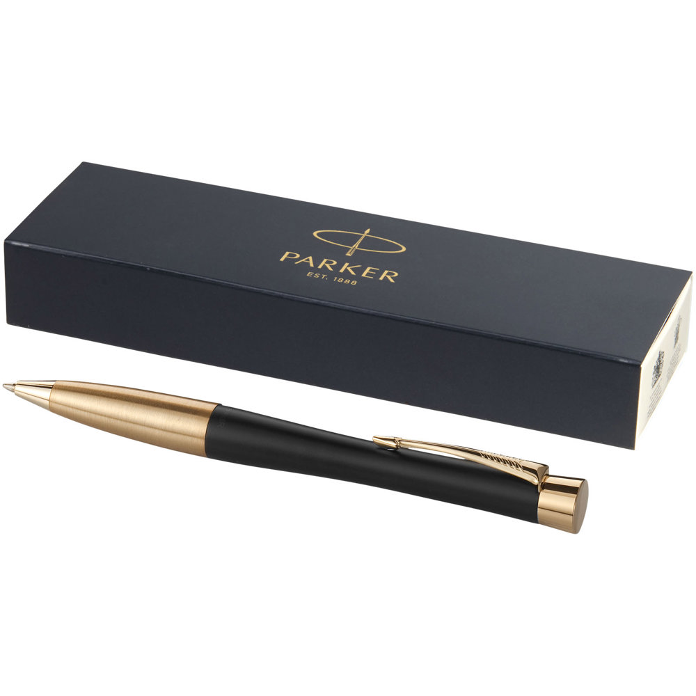 Parker Urban balpen (blauwe inkt) - met logo of onbedrukt bestellen - Zwart, Goud