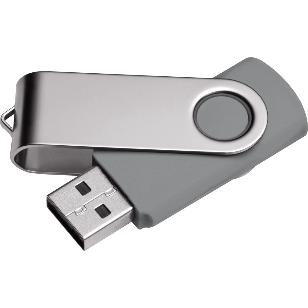 USB-stick16GB - bedrukt of onbedrukt verkrijgbaar - zilvergrijs