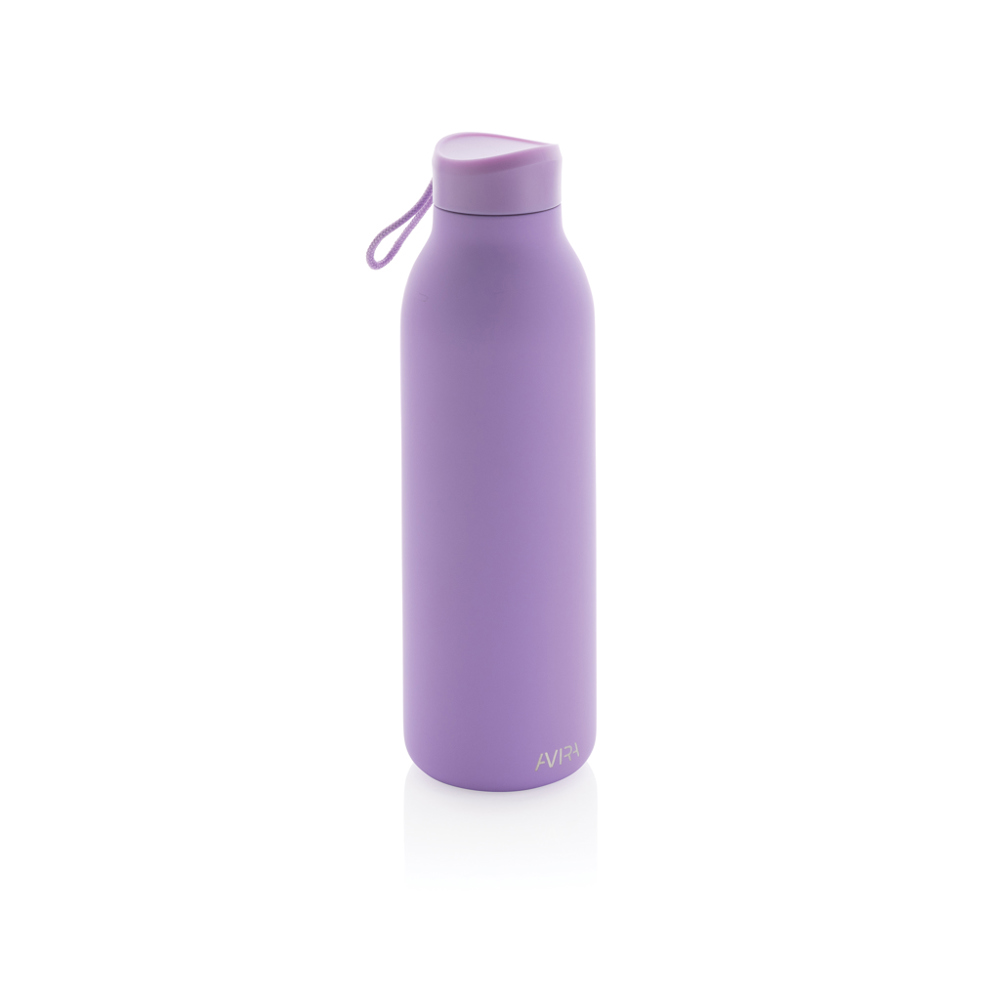 Avira Avior RCS gerecycled roestvrijstalen fles 500 ML - met logo of onbedrukt bestellen - paars (± PMS 264C)