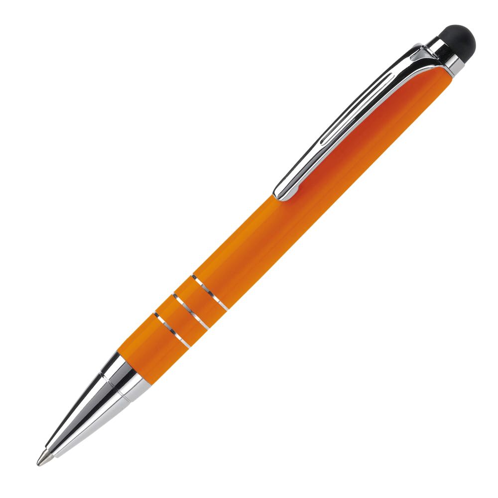 Balpen stylus metaal - voor bedrijven en relatiegeschenken - Oranje