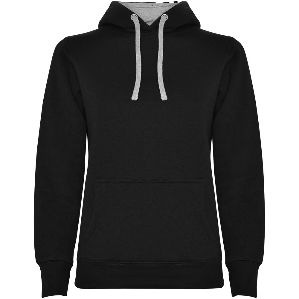 Urban hoodie voor dames - met logo of onbedrukt bestellen - Zwart, Gemêleerd grijs