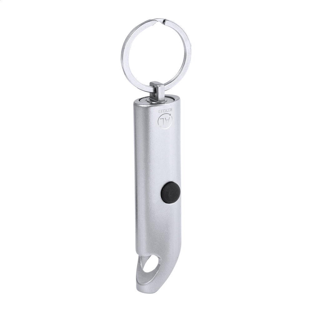 Rutto - flesopener zaklamp - met logo of onbedrukt bestellen - zilver