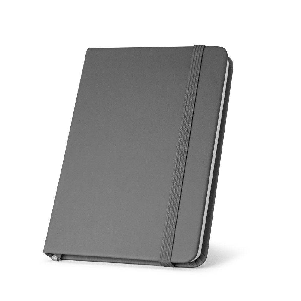 HEMINGWAY. A5 PU notitieblok met blanco pagina's - met logo of onbedrukt bestellen - Grijs
