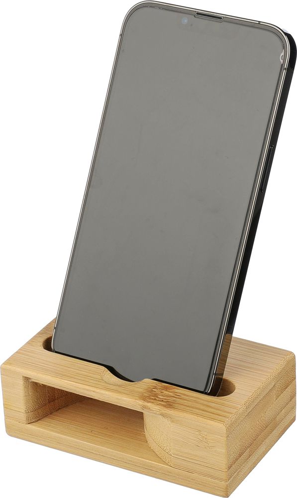 Bamboe telefoonhouder Albert - met logo of onbedrukt bestellen