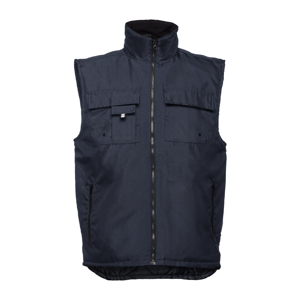 THC STOCKHOLM. Workwear gevoerde bodywarmer - met logo of onbedrukt bestellen - Marineblauw