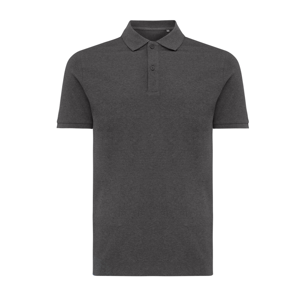 IQONIQ Yosemite gerecycled katoen pique polo - met logo of onbedrukt bestellen - heather anthracite (± PMS heather anthracite)