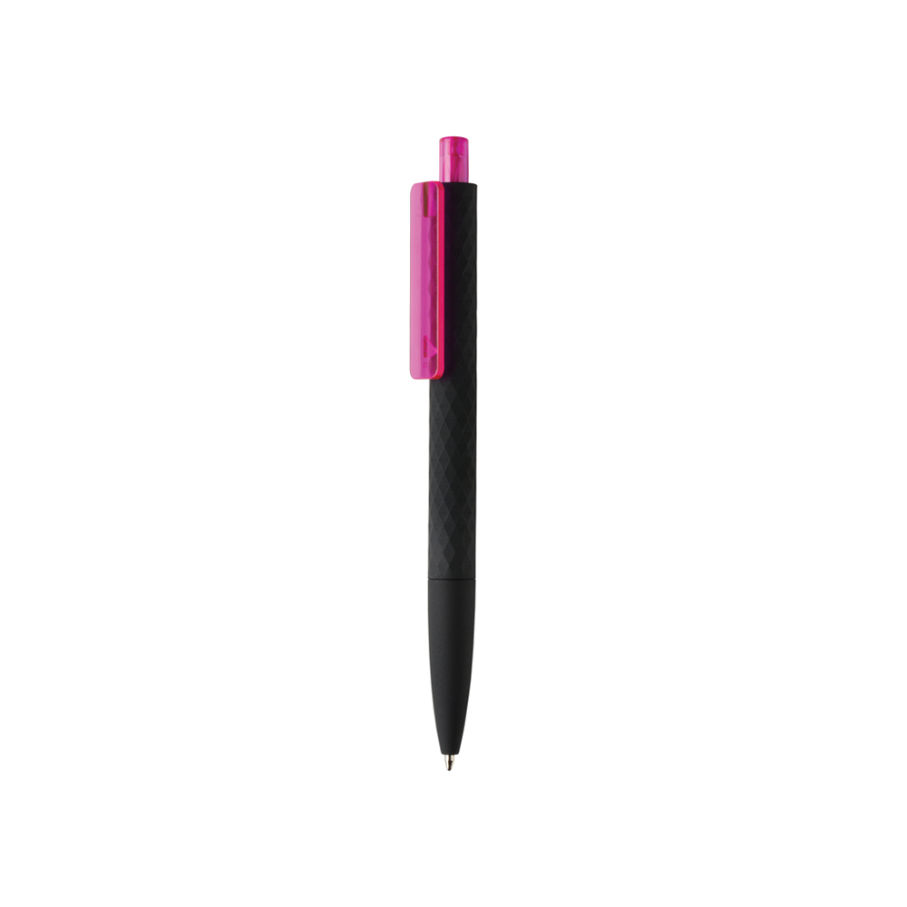 X3 RCS R-ABS smooth touch pen - met logo of onbedrukt bestellen - roze, zwart (± PMS 247/ ± PMS Black)