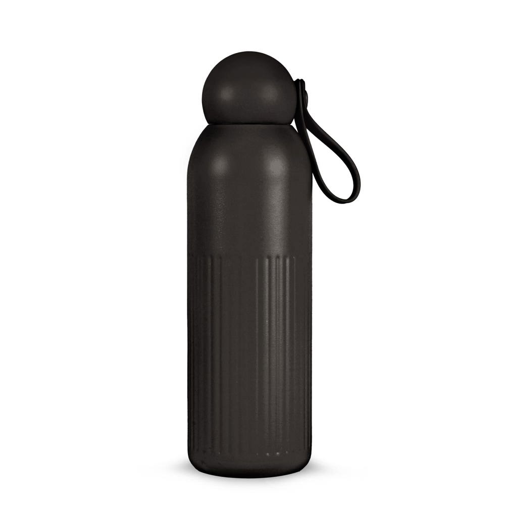 Sagaform Tekla stalen fles (gerecycled) 500 ml - kopen of bedrukken - Zwart
