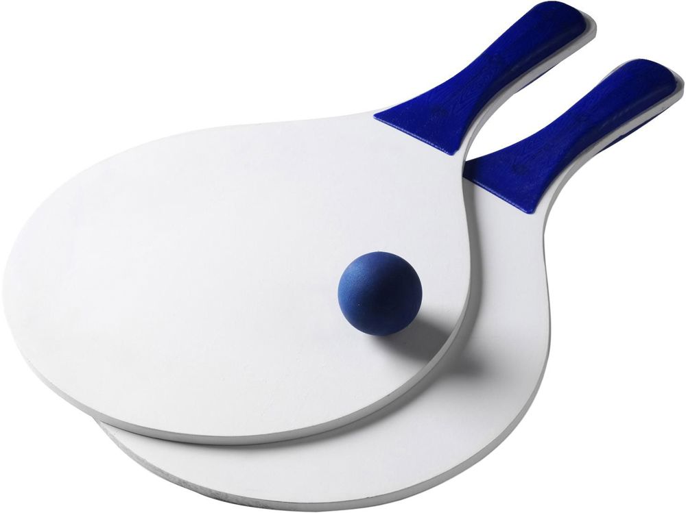 Houten strand tennisset Fabien - kopen of bedrukken - blauw