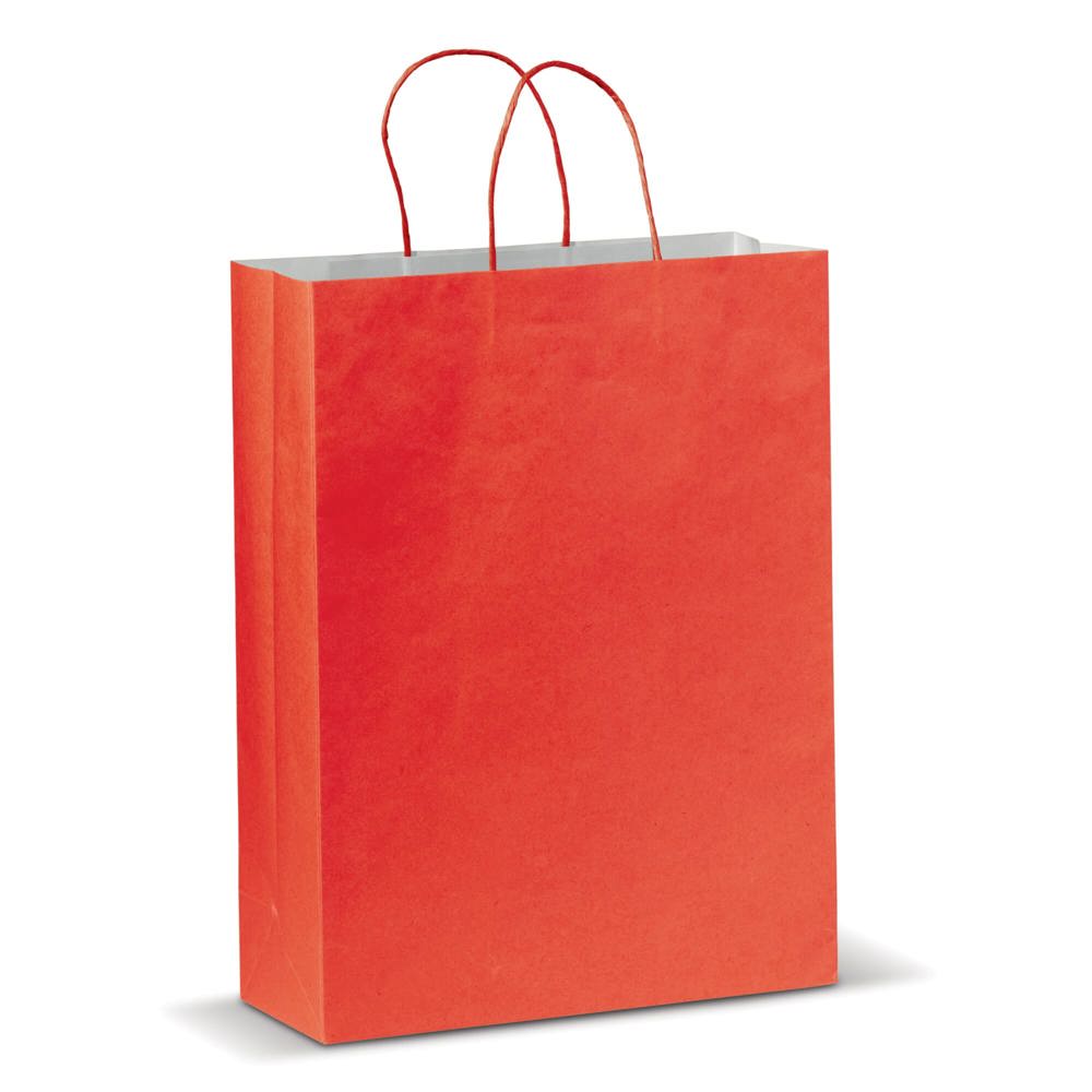 Draagtas papier groot 120g/m² - kopen of bedrukken - Rood