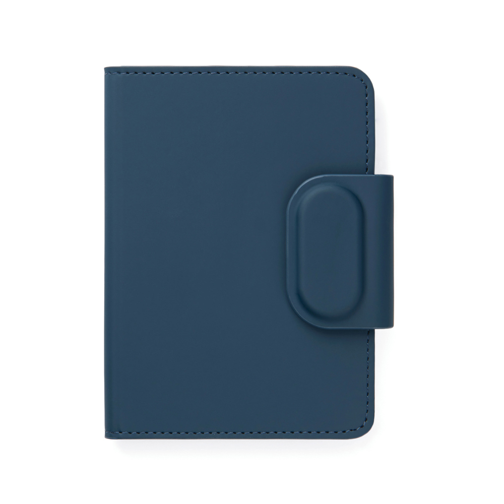 VINGA Baltimore RCS Passport houder met Dual FInder - kopen of bedrukken - donkerblauw (± PMS 7545 C)