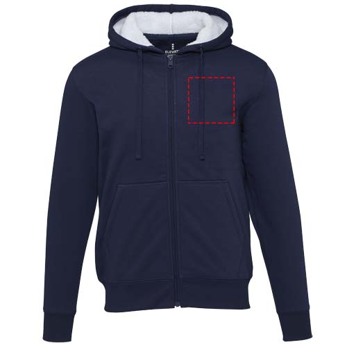 Natron 320 g/m² sherpahoodie met volledige rits